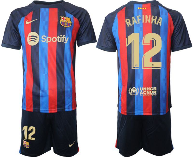 Men 2022-2023 Club Barcelona home blue #12 Soccer Jersey